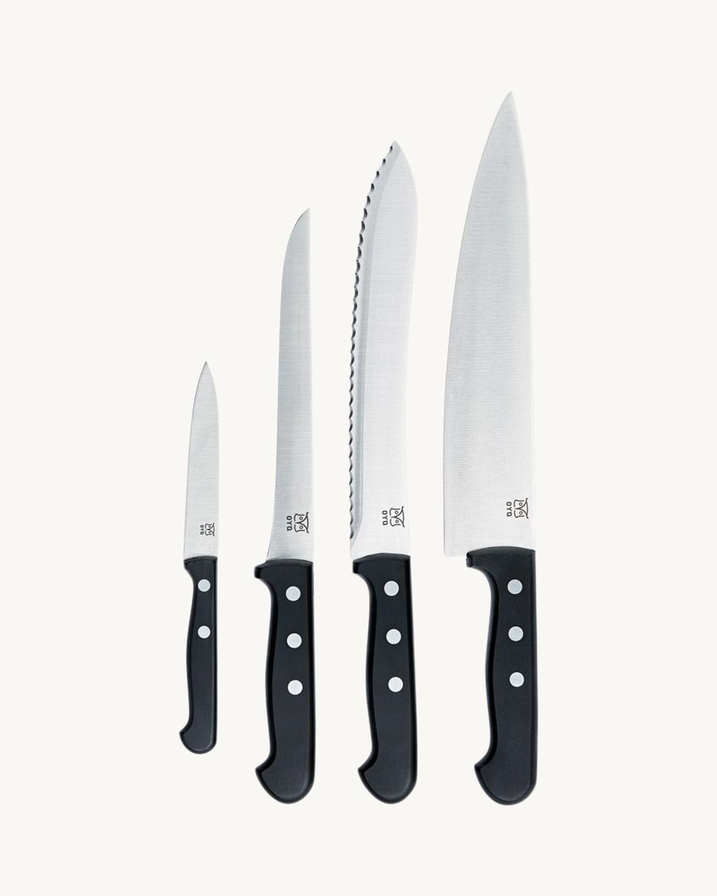 Budalen 4 delers knivsett i knivmappe